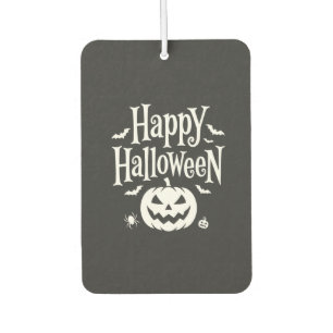 Happy Halloween Pumpkin Bat Spider Design Car Air Freshener