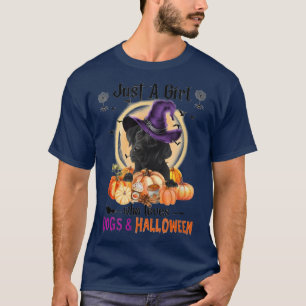Happy Halloween Pumpkin Black Labrador Dog Witch T-Shirt