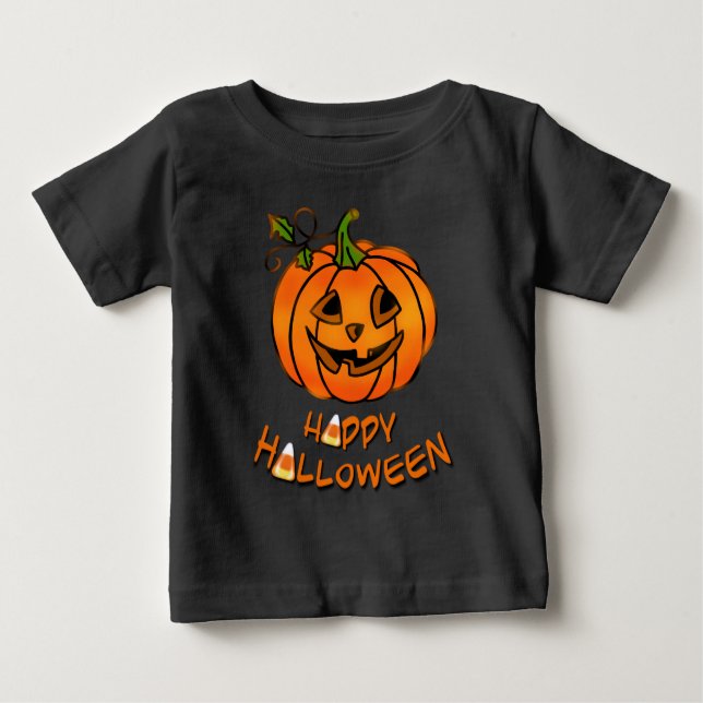 Happy Halloween | pumpkin | candy corn   Baby T-Shirt (Front)