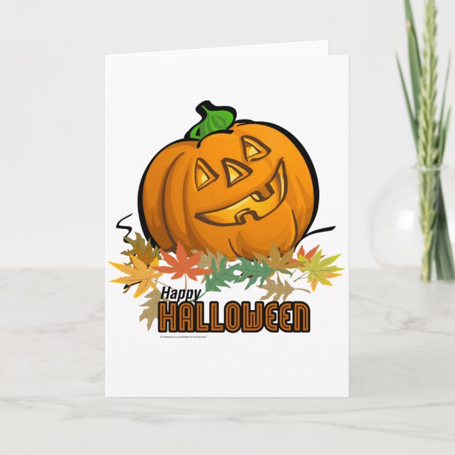 Happy Halloween Pumpkin Card (Front)