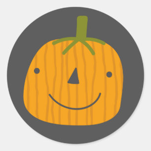 Happy Halloween Pumpkin Classic Round Sticker