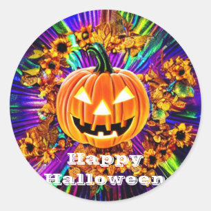 Happy Halloween Pumpkin  Classic Round Sticker