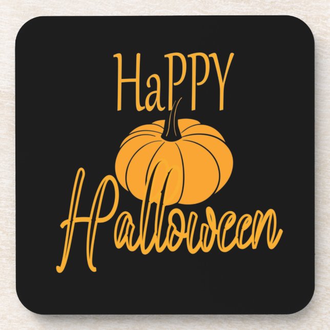 Happy Halloween Pumpkin Coaster (Front)