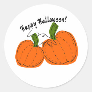 Happy Halloween Pumpkin Custom-Cut Vinyl Sticker