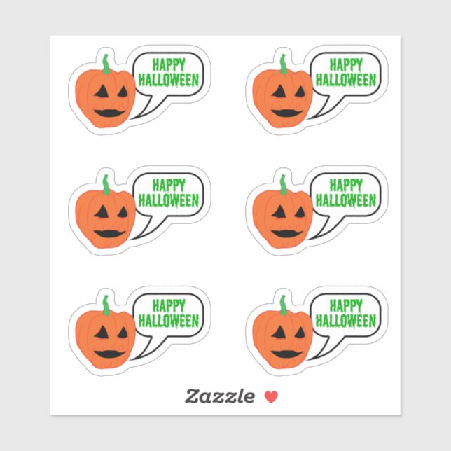 Happy Halloween Pumpkin Face (Sheet)
