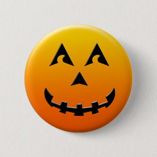Happy Halloween pumpkin face 6 Cm Round Badge