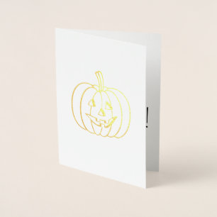 Happy Halloween Pumpkin Foil Card