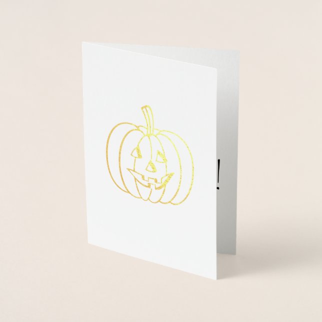 Happy Halloween Pumpkin Foil Card (Front)