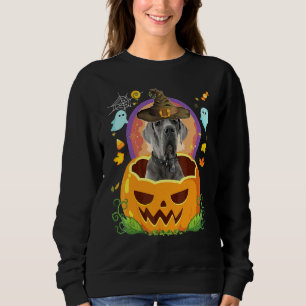 Happy Halloween Pumpkin Great Dane Dog Witch Cute  Sweatshirt