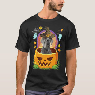 Happy Halloween Pumpkin Great Dane Dog Witch Cute T-Shirt