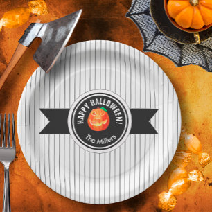 Happy Halloween Pumpkin ID212 Paper Plate