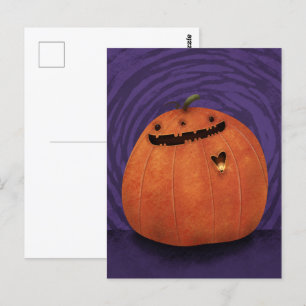 Happy Halloween  Pumpkin Jack o Lantern Postcard