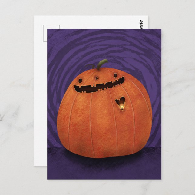 Happy Halloween  Pumpkin Jack o Lantern Postcard (Front/Back)