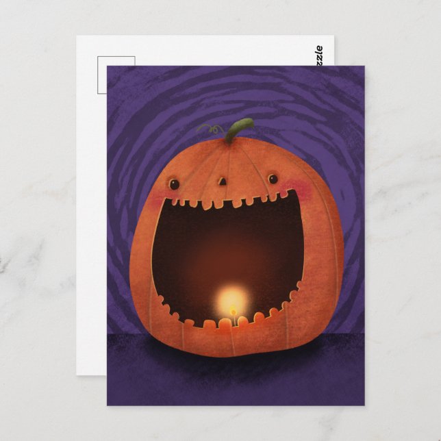 Happy Halloween  Pumpkin Jack o Lantern Postcard (Front/Back)
