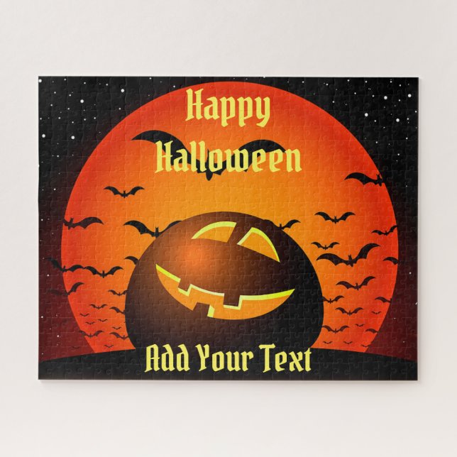 Happy Halloween Pumpkin Jigsaw Puzzle (Horizontal)