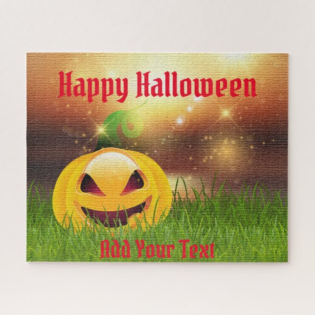 Happy Halloween Pumpkin Jigsaw Puzzle (Horizontal)