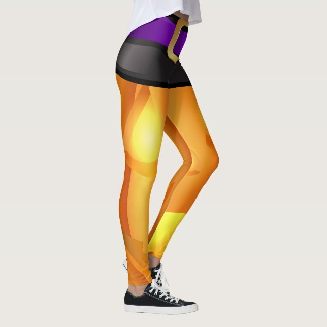 Happy Halloween Pumpkin Leggings (Right)
