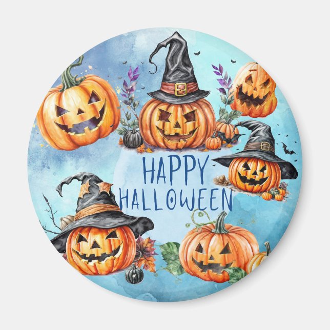 Happy Halloween Pumpkin magnet  (Front)