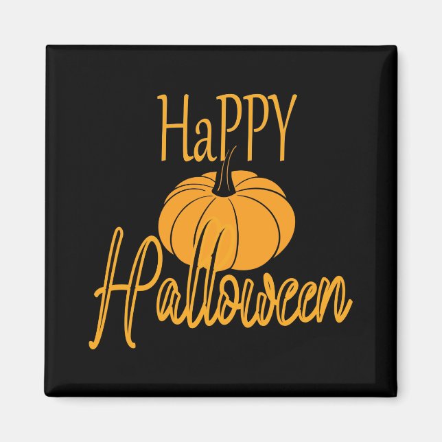 Happy Halloween Pumpkin Magnet (Front)