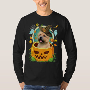 Happy Halloween Pumpkin Norwich Terrier Dog Witch T-Shirt