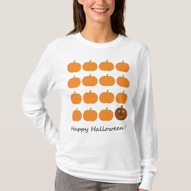 Happy Halloween Pumpkin Patch T-Shirt (Front)