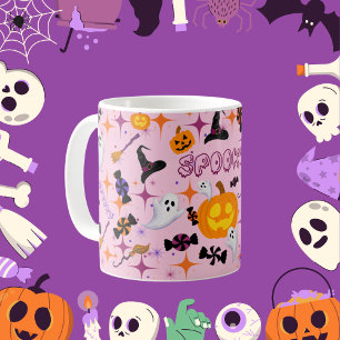 Happy Halloween Pumpkin Pink Festive Mug