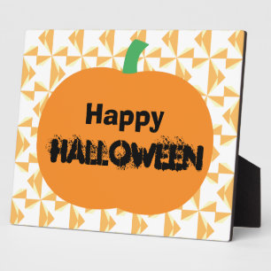 Happy Halloween Pumpkin Plaque