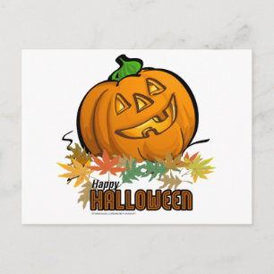 Happy Halloween Pumpkin Postcard