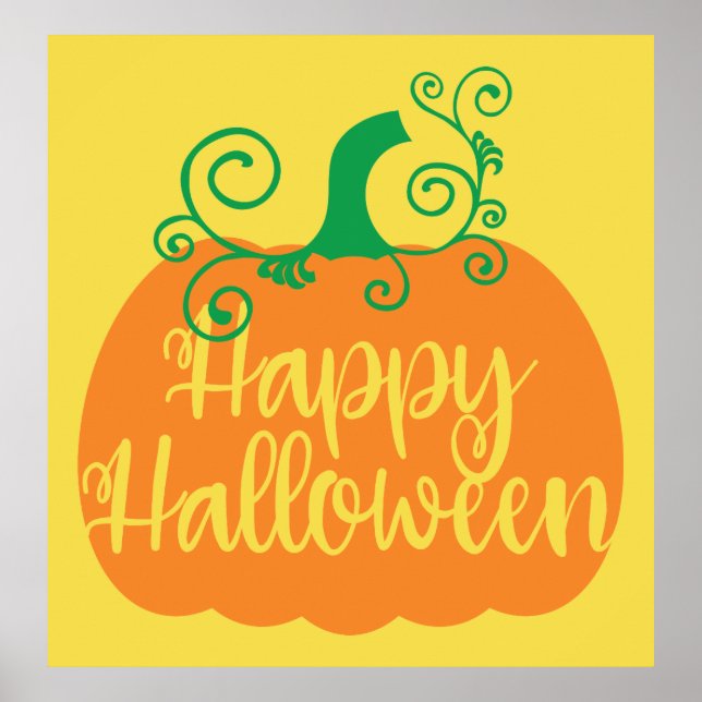 Happy Halloween Pumpkin Poster (Front)