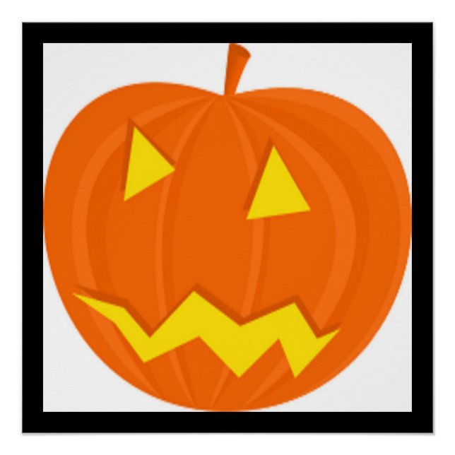 "HAPPY HALLOWEEN" PUMPKIN POSTER (Front)