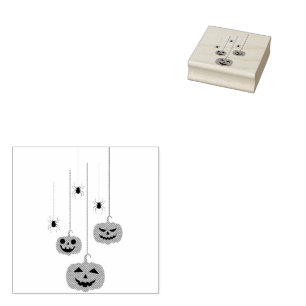 Happy Halloween pumpkin  Rubber Stamp