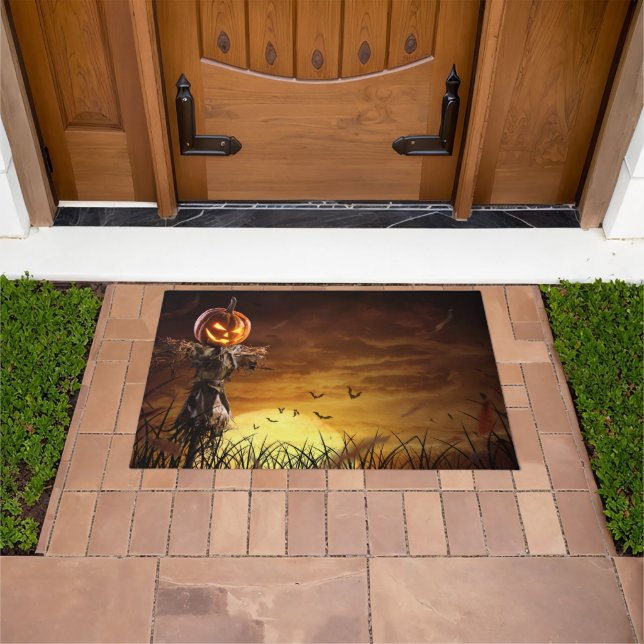Happy Halloween Pumpkin Scarecrow Doormat (Outdoor)