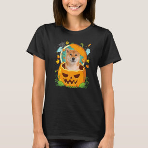 Happy Halloween Pumpkin Shiba Inu Dog Witch Cute H T-Shirt