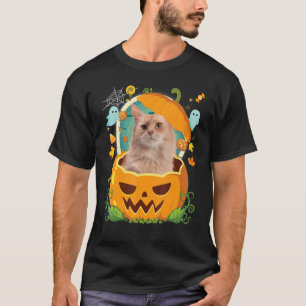 Happy Halloween Pumpkin Somali Cat Witch Cute Hat T-Shirt