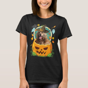 Happy Halloween Pumpkin Spaniel Cocker Dog Witch C T-Shirt