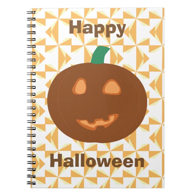 Happy Halloween Pumpkin Spiral Notebook (Front)