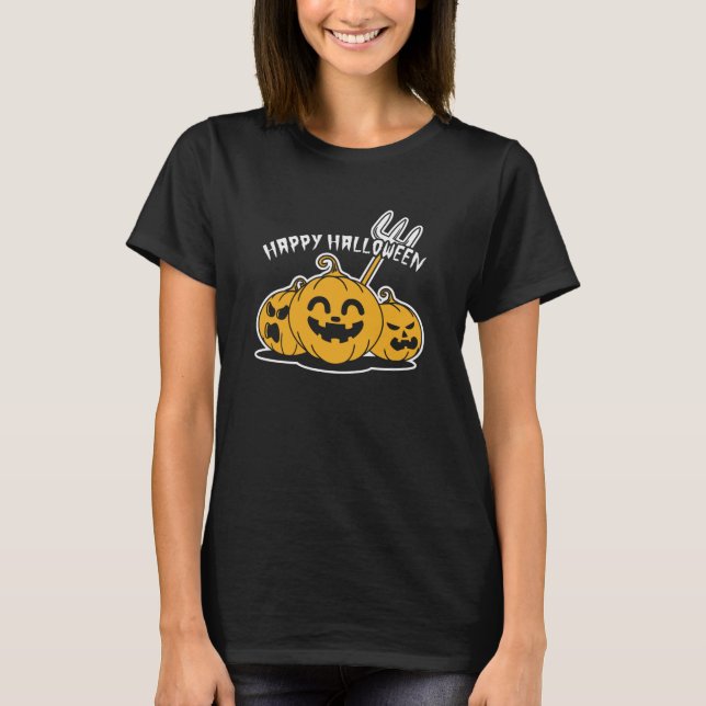 Happy Halloween Pumpkin T-Shirt (Front)