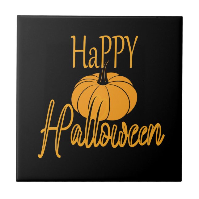 Happy Halloween Pumpkin Tile (Front)