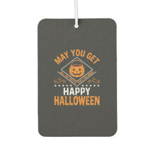Happy Halloween Pumpkin Treats Vector Design Car Air Freshener