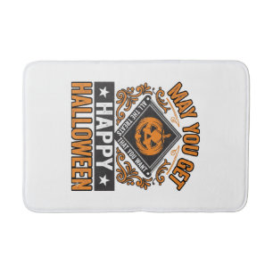 Happy Halloween Pumpkin Treats Vintage Bath Mat