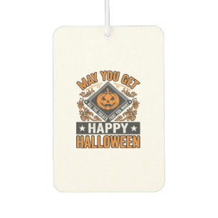 Happy Halloween Pumpkin Treats Vintage Car Air Freshener