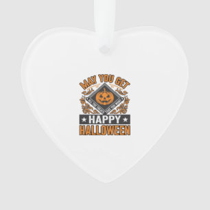 Happy Halloween Pumpkin Treats Vintage Ornament
