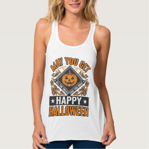 Happy Halloween Pumpkin Treats Vintage Singlet