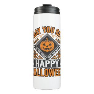 Happy Halloween Pumpkin Treats Vintage Thermal Tumbler