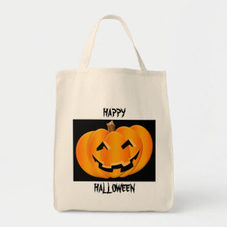 Happy Halloween pumpkin trick or treat bag