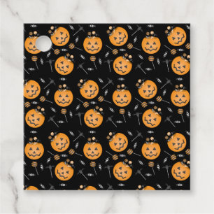 Happy Halloween Pumpkin Trick Or Treat Bucket Favour Tags