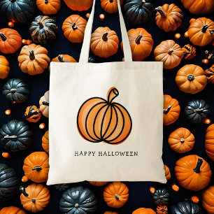 Happy Halloween Pumpkin Trick or Treat Tote Bag