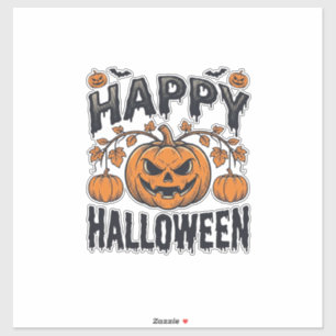 Happy Halloween Pumpkin Vintage Engraving Design_1