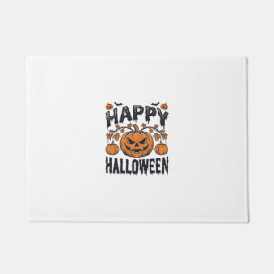 Happy Halloween Pumpkin Vintage Engraving Design_1 Doormat