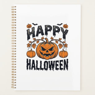 Happy Halloween Pumpkin Vintage Engraving Design_1 Planner